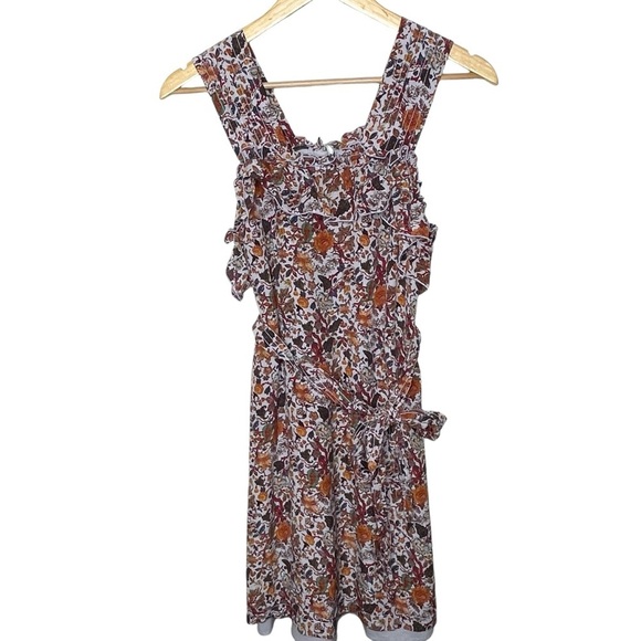 Madewell x Karen Walker Silk Floral Rosalie Ruffled Dress - Picture 15 of 16